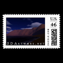 3D Artwork Calm Shore postage