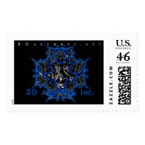 3D Artwork, Inc. Black Postage Stamps