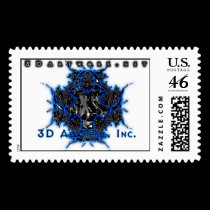 3D Artwork, Inc. White postage