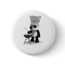 3d Baby Panda Barbecue Pinback Buttons