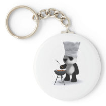 3d Baby Panda Barbecue Key Chain