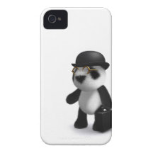 3d Baby Panda Business bear Case-Mate iPhone 4 Case