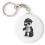 3d Baby Panda Businessman Key Chains