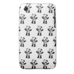 3d Baby Panda Cheers (Editable BG Color!) Case-mate Iphone 3 Cases