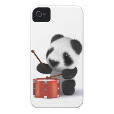 3d Baby Panda Drummer Iphone 4 Case