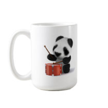3d Baby Panda Drummer Coffee Mug