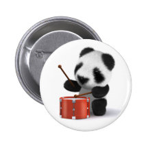 3d Baby Panda Drummer Pin