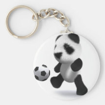 3d Baby Panda Football Key Chain