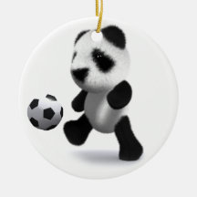 3d Baby Panda Football Ornament