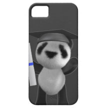 3d Baby Panda Graduate (editable) iPhone 5 Cover