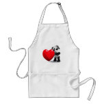 3d Baby Panda Heart Aprons