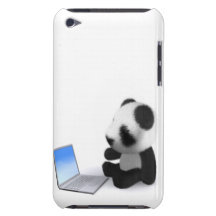 3d Baby Panda Laptop Barely There iPod Covers