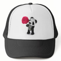 3d Baby Panda Rose Mesh Hat