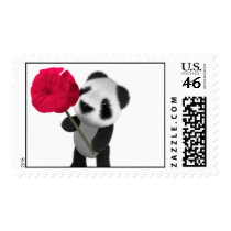 3d Baby Panda Rose Stamp
