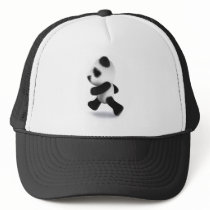 3d Baby Panda Running Trucker Hats