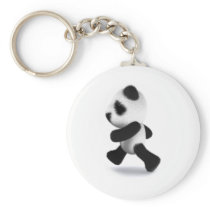 3d Baby Panda Running Key Chains