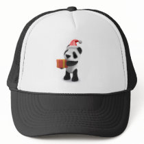3d Baby Panda Santa Present Mesh Hats