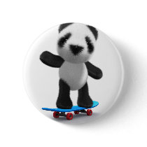 3d Baby Panda Skateboard Buttons