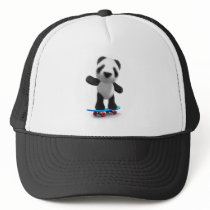 3d Baby Panda Skateboard Hats