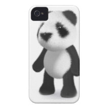 3d Baby Panda Stands Still iPhone 4 Covers