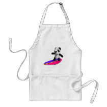 3d Baby Panda Surfing Apron