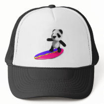 3d Baby Panda Surfing Hats