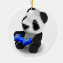 3d Baby Panda Videogames Ornament