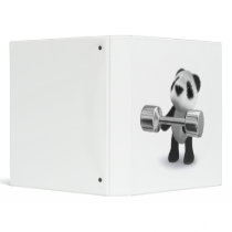 3d Baby Panda Weightlifter Binders