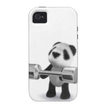 3d Baby Panda Weightlifter iPhone 4 Cover
