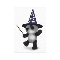 3d Baby Panda Wizard Gallery Wrap Canvas