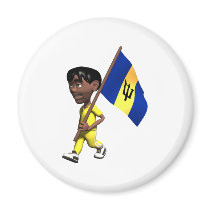 3D Barbados Fridge Magnet