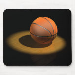 3d Basketball in Spotlight Mouse Pad