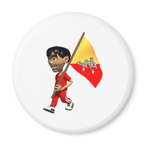 3D Bhutan Magnet