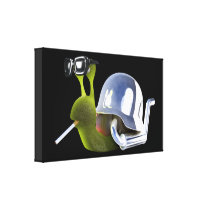 3d Biker Snail Hells Angel Gallery Wrap Canvas