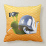 3d Biker Snail Hells Angel Throw Pillows