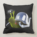 3d Biker Snail Hells Angel Throw Pillow