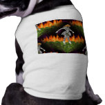 3D Biomechannequin Seamless Fire & Candycorn Doggie Tee