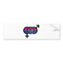 3D Bisexual Symbol Bumper Stickers