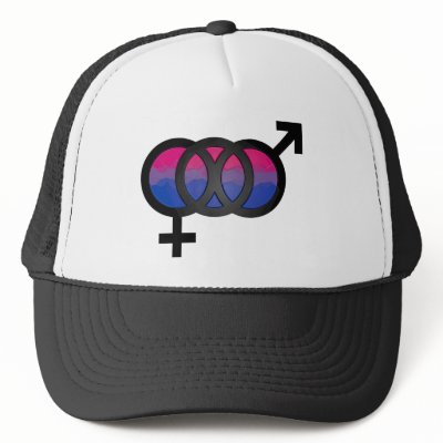 3D Bisexual Symbol Mesh Hat by LGBTQI