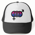 3D Bisexual Symbol hats