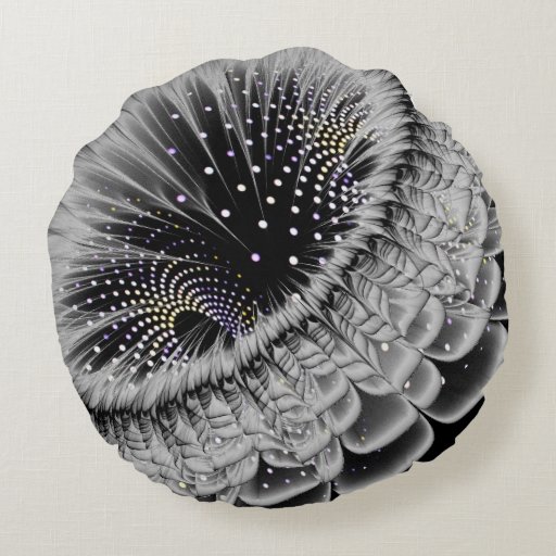 3D Black Hole Polyester Round Throw Pillow Round Pillow Zazzle