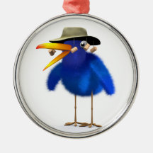 3d Blue Bird Australian Ornament