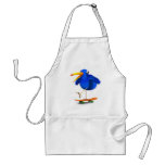 3d Blue Bird Skateboarder Apron