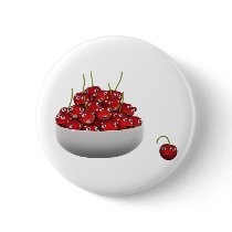 3d Bowl of Cherries laugh Pin