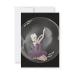 3D Bubble Ballerina 2 Personalized Invitation