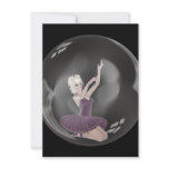3D Bubble Ballerina 2 Custom Invitation