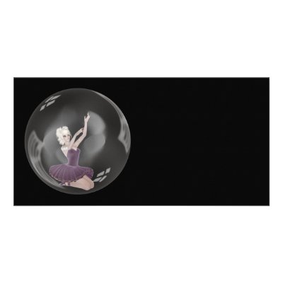 3D Bubble Ballerina 2 Photo Greeting Card by VoXeeD
