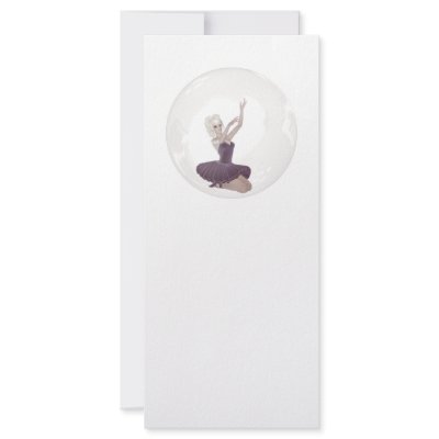 3D Bubble Ballerina 2 Rack Card Template by VoXeeD