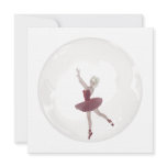 3D Bubble Ballerina 3 Custom Invites