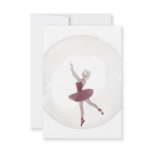 3D Bubble Ballerina 3 Custom Invitations